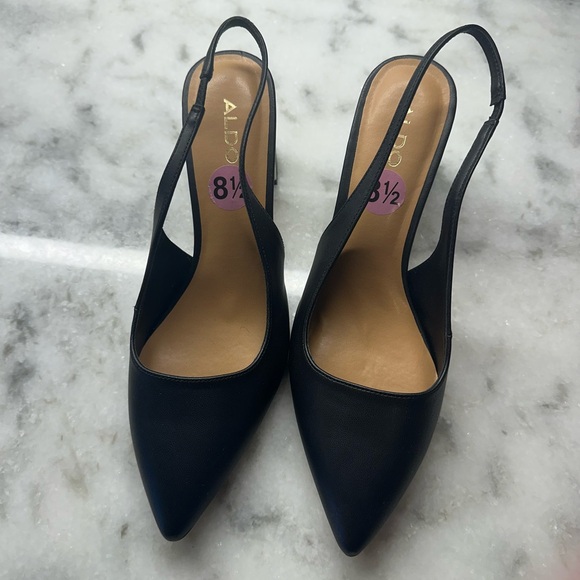 ALDO Women's Black Slingback Heels - Picture 5 of 6
